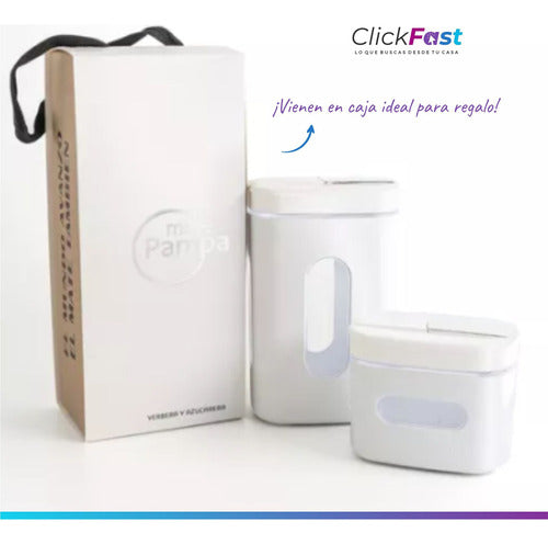 Set Kit Matero Mate Térmico Pampa Afa Blanco Xl + Pamperas 7