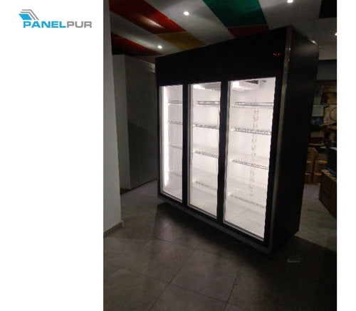 Mini Cooler Refrigeration Chamber with Racks and Glass Doors 4