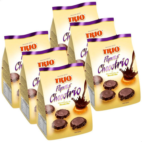 Trio Galletitas Pepas Chocotrio Con Membrillo - X6 Paquetes 1