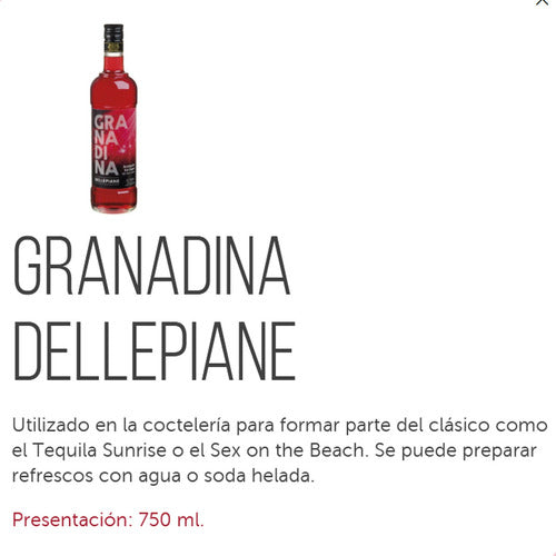 Dellepiane Grenadine Bottle 750ml 2