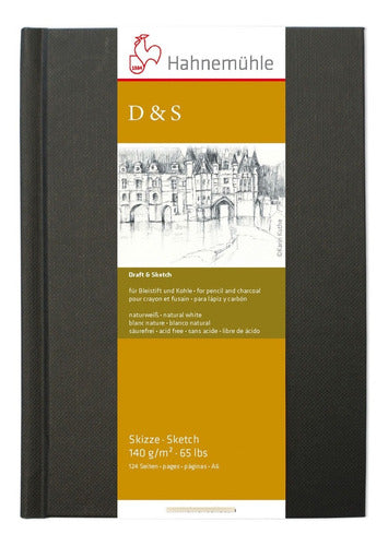 Sketchbook D&s 140 G/m² A-6 Com 62 Folhas Capa Preta Retrat 0