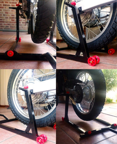 AMB.acc Caballete Trasero Moto Universal Naked Pista (spools + Unv.) 1