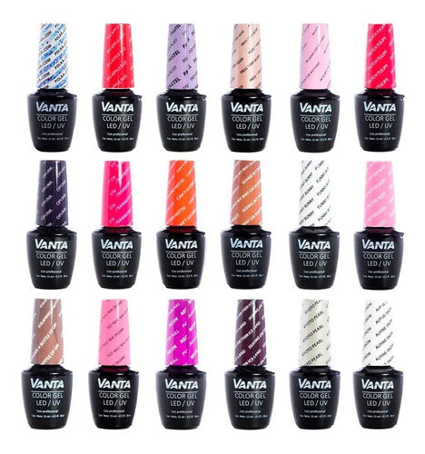 Vanta Kit 18 Semipermanent Nail Polishes UV LED 15ml 0