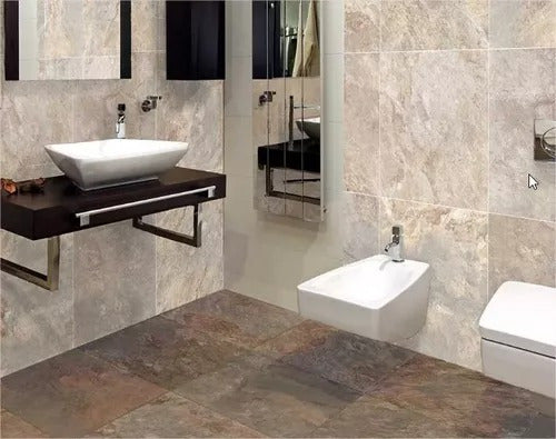 Cerro Negro Porcelanato Oxido Claro 61x61 S/rect 1era 2