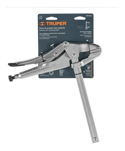 Truper Pinza De Presion Truper PPT-10RX Tipo Sargento 20cm 0