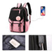 Atrix Waterproof Kawaii Korean Style Backpack with USB Notebook Port 4