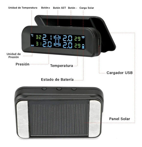 Neil TPMS Tire Pressure Monitor 4x4 Internal Sensor + Spare Tire Sensor 1