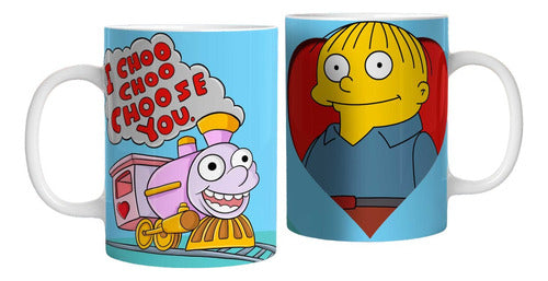 Plantillas Tazas Simpsons Valentin Enamorados #8 Sublimacion 0