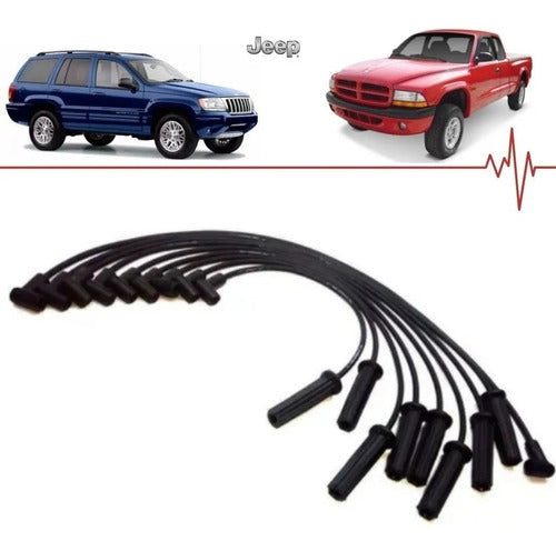 Spark Plug Wires Jeep Cherokee Dodge Ram 2500 5.8 V8 Engine 0