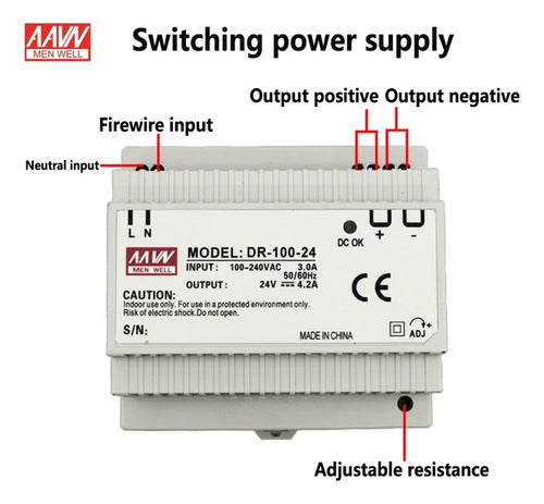 NVVV Din Switching Power Supply Rail 12V 5A 60W 0