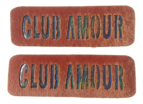 Tienda de Apliques Aplique Parche Termoadhesivo Club Amour Tornasol Pelo X2 0