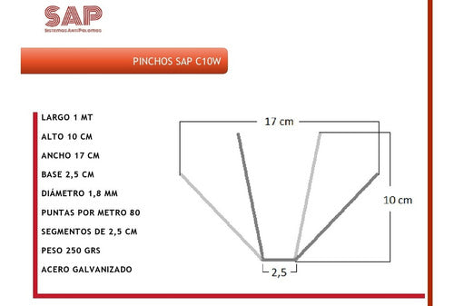 Sap Anti-Pigeon Spikes - 30 Meters Free Shipping 1