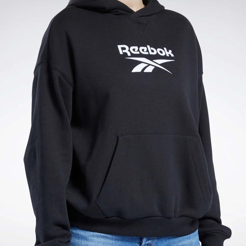 Reebok Buzo Classic Big Logo Hoodie Mujer Capucha Canguro 4