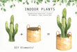 PNG Images Kit Cliparts Plants Pots Watercolor 4