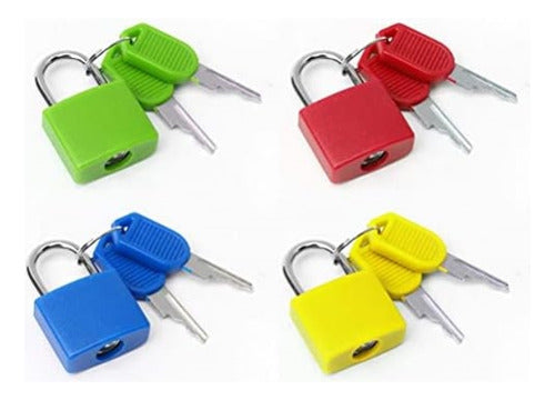 Set Mini Candado C/llaves P/maletas/mochilas/lockers/4color 2