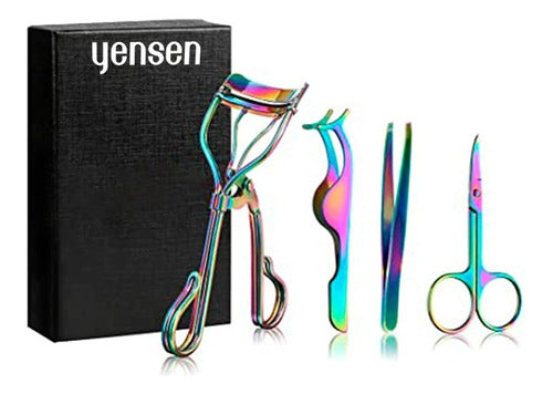 Yensen Set X 4 Belleza Pestañas Y Cejas Colocador Arqueador Tijera 3