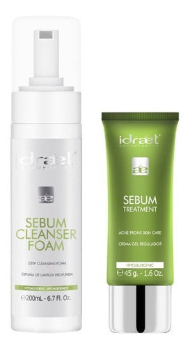 Idraet Sebum Cleanser Foam + Sebum Treatment Cream Gel 0