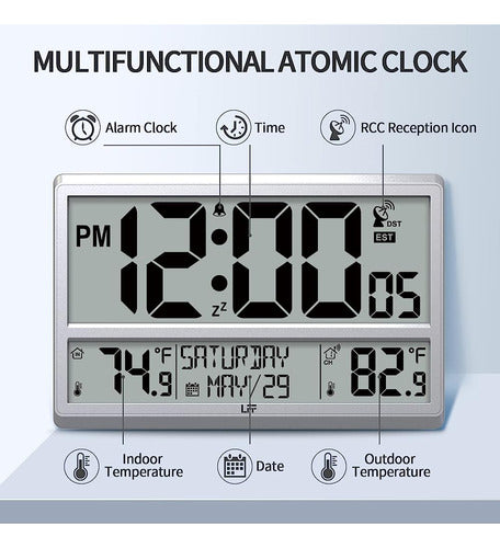 LFF Atomic Wall Clock Numbers 4.5" - Atomic Wall Clock 2