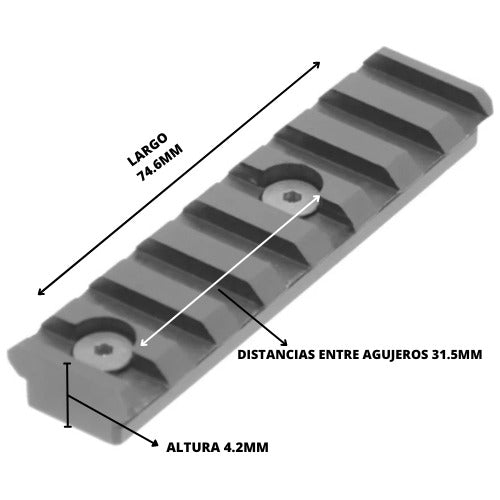 Montaje Picatinny Compatible Plataforma Keymod 8 Ranuras Utg 1