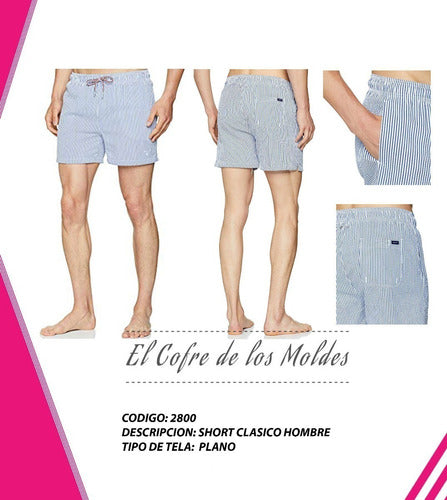 MoldeArte Digital Short Malla Hombre, Patron Pack Talles S Al 6xl 0