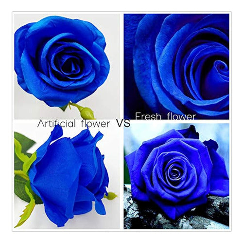 AnotherGifts Artificial Silk Rose Bouquet Decoration Pack of 10 1