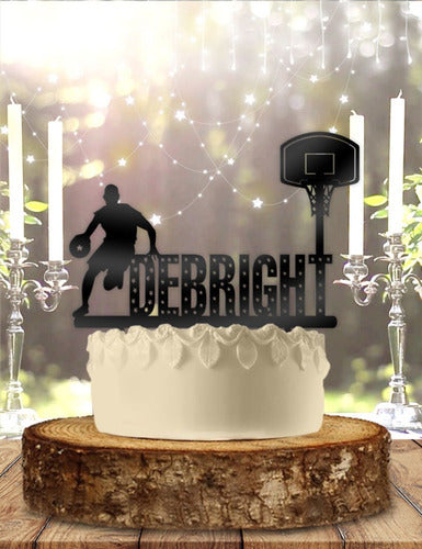 Cake Topper Adorno Torta - Basquet Personalizado 0