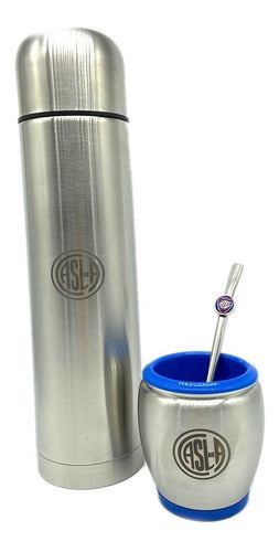 San Lorenzo Engraved Thermo and Mate Set with Bombilla 0