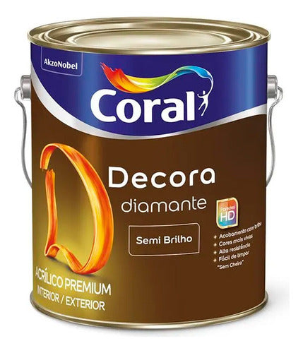 Tinta Acrílica Decora Diamante - Rosa Retauração 3,2 Litros 0