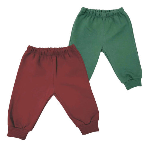 Pack of 2 Baby Fleece Jogging Pants Cotton Combo for Kids 7