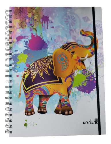 A4 Spiral Hardcover Notebook 120 Sheets Elephant Quadrille Level 10 3