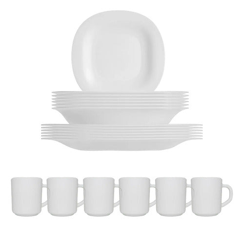 Luminarc Complete Opaline Tempered Glass Dinnerware Set 0