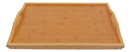 Bonux Bamboo Breakfast Tray with Folding Legs 1