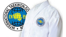 Taekwondo Uniform Dobok Granmarc Homologated ITF Official with White Belt 6