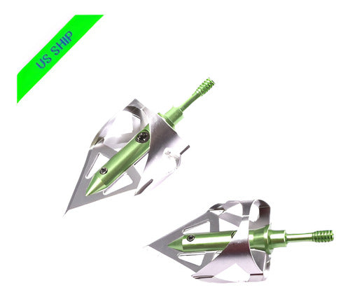 3 X 100 Grano Broadheads 360 Corte Para Blancos De Tiro Con 0