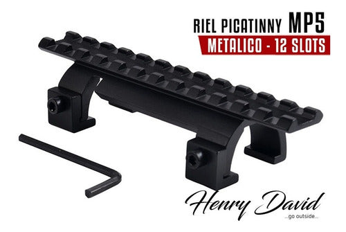 Riel Picatinny Mp5 Metal Adaptador Rifle Mira Laser Montura 1