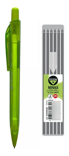 Pizzini Mechanical Pencil 2mm + 6 Refills 6