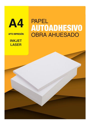 Premium Self-Adhesive A4 Ivory Inkjet Paper X100 Sheets 0