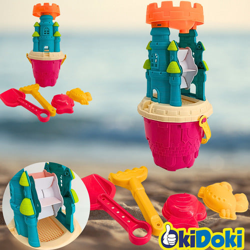 Okidoki Sand Bucket with Castle for Beach 1