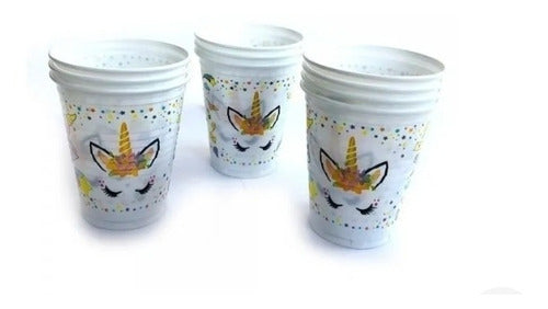 Cotillón Unicornios Dreams 10 Niños,plato, Vaso,mantel,carte 5