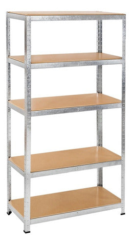 Unilux Metal Shelf with MDF Shelves 90x30x180 0