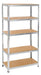 Unilux Metal Shelf with MDF Shelves 90x30x180 0