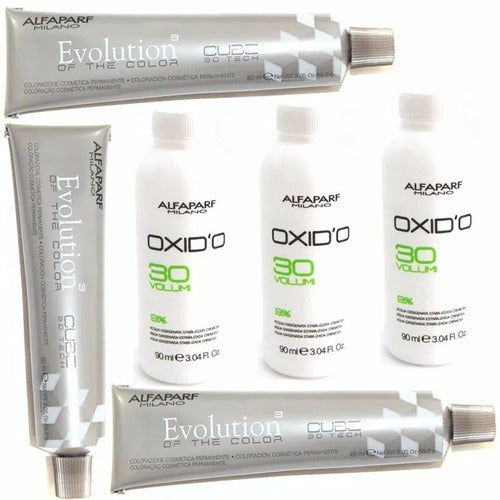 Alfaparf Evolution X Hair Color Kit 3 + Oxidant 3 Coloring 0