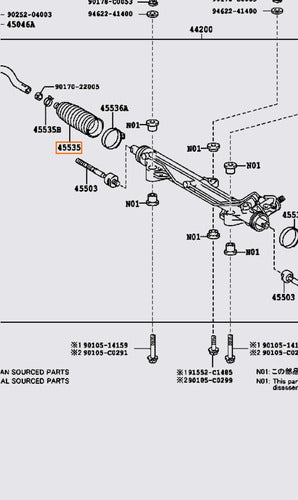 Fuelle Cremallera Direccion Toyota Land Cruiser Lexus Lx450d 7