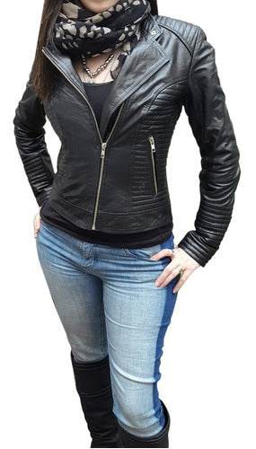 Valentina C Women's 100% Genuine Leather Rock Ramones Slim Jacket 6