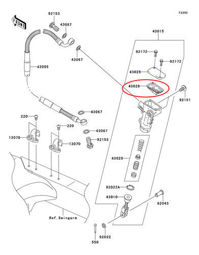 Diafragma Freio Traseiro Klx140 , Kx125, Kx250 03-07 (2t) 1