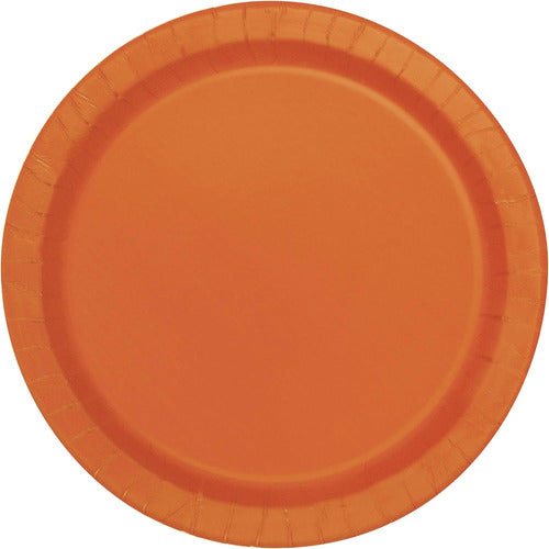 Unique Industries Orange Paper Cake Plates, 20ct 0