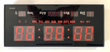 ULI JANUIOT Digital LED Wall Clock Alarm Calendar Temp 36cm 7