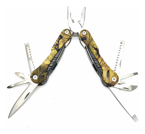 OM Tactical Camping Multi-Tool Pliers - 10 Uses - Camouflaged 2