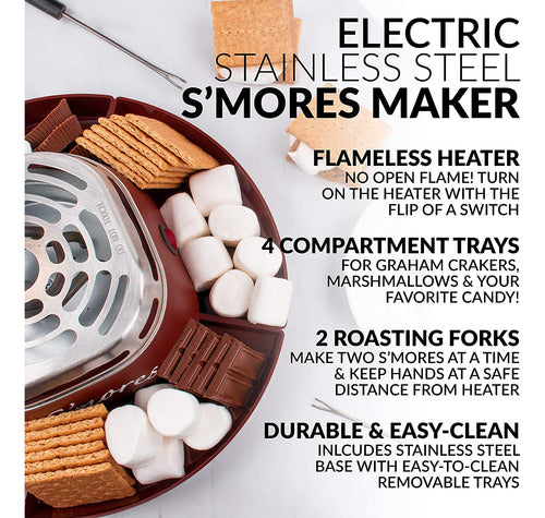 Conjunto De Aço Inoxidável Elétrico Interno S'mores Maker No 1