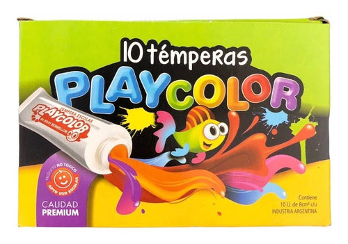 PlayColor 10 Assorted Temperas x 3 Units 0